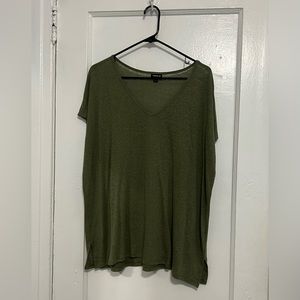 Torrid Lightweight Linen Blend V-Neck Dolman Tee